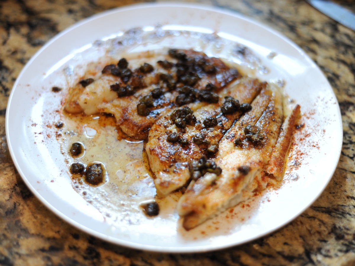 Pan Seared Flounder with Brown Butter and Fried Capers